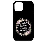 Custodia per iPhone 12/12 Pro Ho camminato per fede ora cammino con una missione di scopo