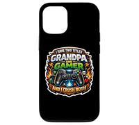 Custodia per iPhone 12/12 Pro Ho due titoli Nonno e Gamer I Crush Entrambi Gaming Joke