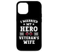 Custodia per iPhone 12/12 Pro Ho sposato il mio eroe orgoglioso veterano moglie Memorial Day Vintage