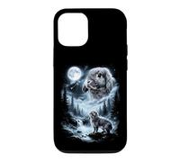 Custodia per iPhone 12/12 Pro Holland Lop Coniglio che ulula alla luna anni '90 retrò