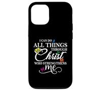 Custodia per iPhone 12/12 Pro I Can Do All Things Through Christ - Philippians 4:13 Bible