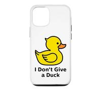 Custodia per iPhone 12/12 Pro I Don't Give a Duck, Cool Yellow Duck Illustration Graphic