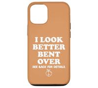 Custodia per iPhone 12/12 Pro I Look Better Bent Over Book See Back for Details Peach Butt