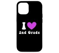 Custodia per iPhone 12/12 Pro I Love 2nd Grade Ragazzi Ragazze Insegnante Secondo Grado Squadra