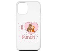 Custodia per iPhone 12/12 Pro I Love Punch The Baby Monkey Hearts