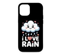 Custodia per iPhone 12/12 Pro I Love Rain Amante Pioggia Accogliente