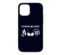 Custodia per iPhone 12/12 Pro I miei bisogni sono semplici pesca subacquea bikini birra oceano design