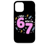 Custodia per iPhone 12/12 Pro I Was 6 Now I'm 7 Funny 7th Birthday Girl Party