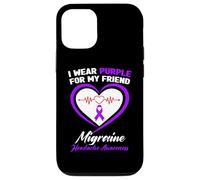 Custodia per iPhone 12/12 Pro I Wear Purple per il mio amico Emicrania Consapevolezza del mal di testa