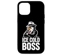 Custodia per iPhone 12/12 Pro Ice Cold Boss Penguin Mafia Umorismo divertente