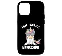Custodia per iPhone 12/12 Pro Ich hasse Menschen - Unicorno