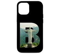 Custodia per iPhone 12/12 Pro Iconico Brasile Paesaggio Cristo Redentore Lettera B