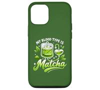 Custodia per iPhone 12/12 Pro Il mio gruppo sanguigno è Matcha IV Bag Green Latte Drink