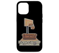 Custodia per iPhone 12/12 Pro Il mio terapeuta ha un cerchio e un pavimento in legno duro basket