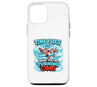 Custodia per iPhone 12/12 Pro Il tempo vola quando si diverte 1 Volare Carino Compleanno 1st Bday