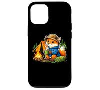 Custodia per iPhone 12/12 Pro Illustrazione di campeggio Fox Campfire