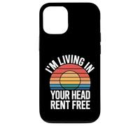 Custodia per iPhone 12/12 Pro I'm Living In Your Head Rent Free Bold Sarcastic Quote |-