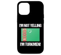 Custodia per iPhone 12/12 Pro I'm Not Yelling Turkmenistan Bandiera Paese Turkmenistan