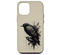 Custodia per iPhone 12/12 Pro Inkstorm Crow Silenzio davanti alla caw