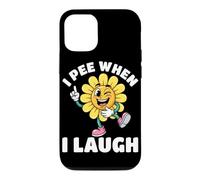 Custodia per iPhone 12/12 Pro Io pipì quando rido fiore giallo pipì scherzo umorismo