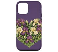 Custodia per iPhone 12/12 Pro Iris Cuore Floreale Primavera Love Art