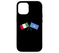 Custodia per iPhone 12/12 Pro Italia Somalia Bandiere Attraversate Patrimonio Somalo Italiano
