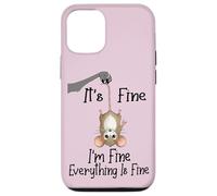 Custodia per iPhone 12/12 Pro It's fine I'm fine everything is fine funny Cute Mouse Rat