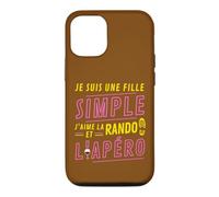 Custodia per iPhone 12/12 Pro Je suis une Fille Simple J'aime la Rando et l'Apéro