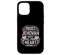Custodia per iPhone 12/12 Pro Jehovah's Witness Trust Jehovah Heart Proverbs 3:5 JW ORG JW