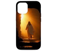 Custodia per iPhone 12/12 Pro Jesus Christ Glorious Resurrection Christian Faith (Black)