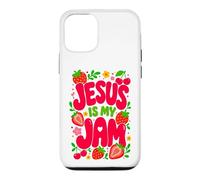Custodia per iPhone 12/12 Pro Jesus is My Jam Cute Christian Strawberry Faith