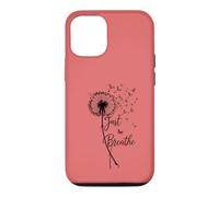 Custodia per iPhone 12/12 Pro Just Breathe Dandelion Butterfly Inspirational Boho Floral