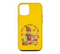 Custodia per iPhone 12/12 Pro Just One More Chapter Skeleton Reader Autunno Book Lover Autunno
