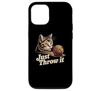 Custodia per iPhone 12/12 Pro Just Throw It Cat Meme Funny Kitty Memes Funny Kitty Cats