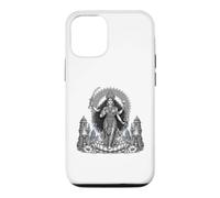 Custodia per iPhone 12/12 Pro Kali Dea indù Sacro Potere Divino Line Art