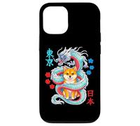 Custodia per iPhone 12/12 Pro Kawaii Anime Shiba Inu Cane Protetto Da Drago Giapponese