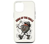 Custodia per iPhone 12/12 Pro King of the Coals Retro Cartoon BBQ Kettle Grill Grill