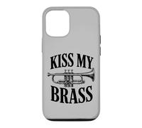Custodia per iPhone 12/12 Pro Kiss My Brass tromba gioco di parole divertente band musicista gioco di parole