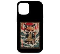 Custodia per iPhone 12/12 Pro Kitsune Fox Mangiare Ramen Noodles Onda giapponese Ukiyo-e