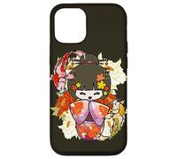 Custodia per iPhone 12/12 Pro Kokeshi Doll Koi Fish Giapponese Estetica Amante