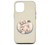 Custodia per iPhone 12/12 Pro Komondor - Cane rilassante, con cuccia per cani e mangime durante il sonno
