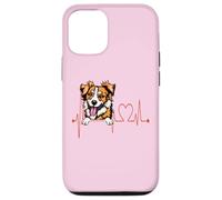 Custodia per iPhone 12/12 Pro Kromfohrlander Dog Heartbeat ECG I miei cani sono il mio cardio