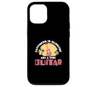 Custodia per iPhone 12/12 Pro La felicità è il sole e una piccola chitarra divertente suonatore di ukulele