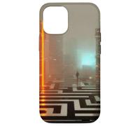 Custodia per iPhone 12/12 Pro La soglia al neon - Cyberpunk Dystopian City Art
