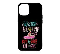 Custodia per iPhone 12/12 Pro La vita è breve Prendi il viaggio Compra le scarpe Mangia la torta