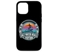 Custodia per iPhone 12/12 Pro L'acqua salata guarisce tutto Surf Surfing Surf Board Amante