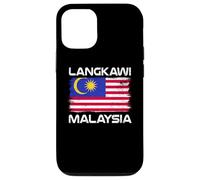 Custodia per iPhone 12/12 Pro Langkawi Bandiera Malesia Distressed Orgoglio Malese