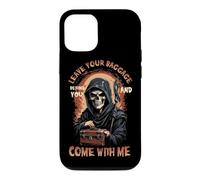 Custodia per iPhone 12/12 Pro Lascia il tuo bagaglio dietro di te e vieni con me Grim Reaper