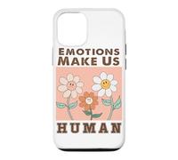Custodia per iPhone 12/12 Pro Le emozioni ci rendono umani Grafica floreale retrò