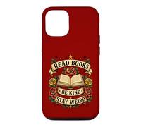 Custodia per iPhone 12/12 Pro Leggi libri Sii gentile Rimani strano tatuaggio divertente amante dei libri